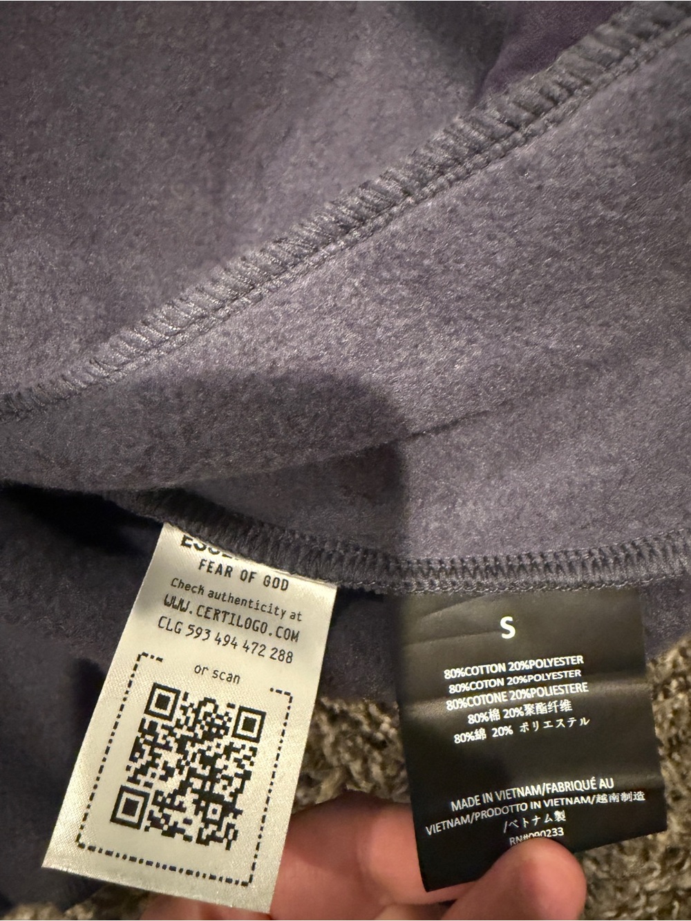 Fear of god essentials blue hoodie - Picture 2 of 3